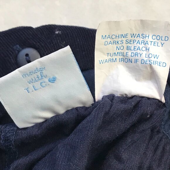 Hartstrings Baby Embroidered Corduroy Jumpsuit Girls Size 24M Navy 100% Cotton‎ - Picture 7 of 9